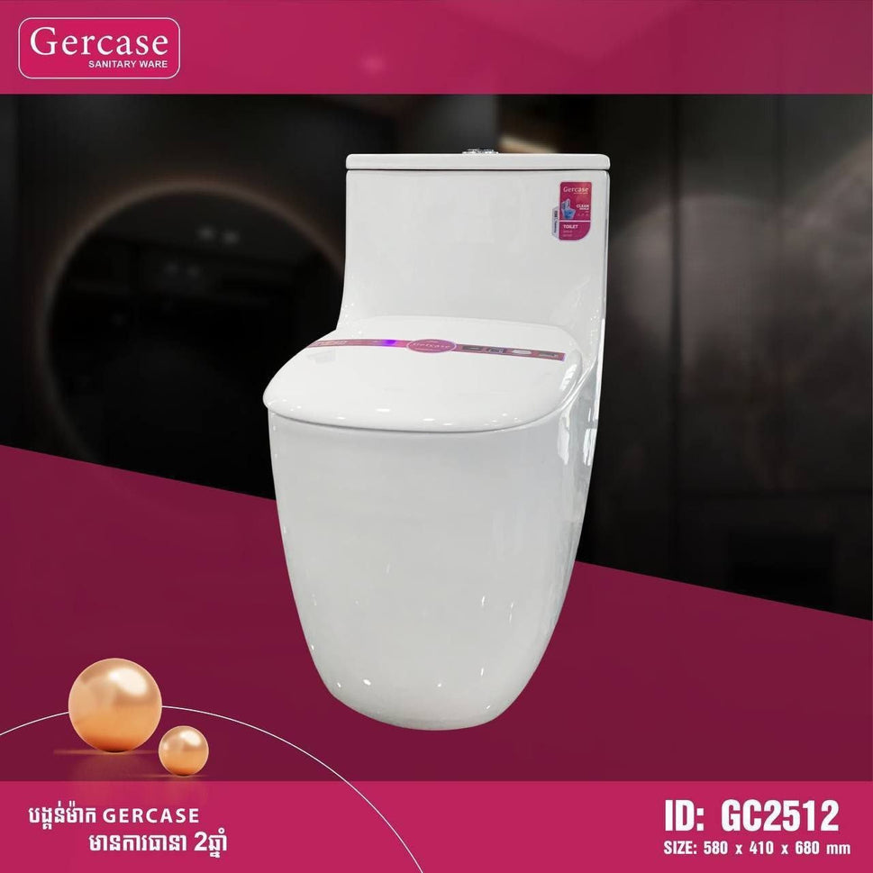 បង្គន់ចុចទឹក Gercase Toilet GC-2512
