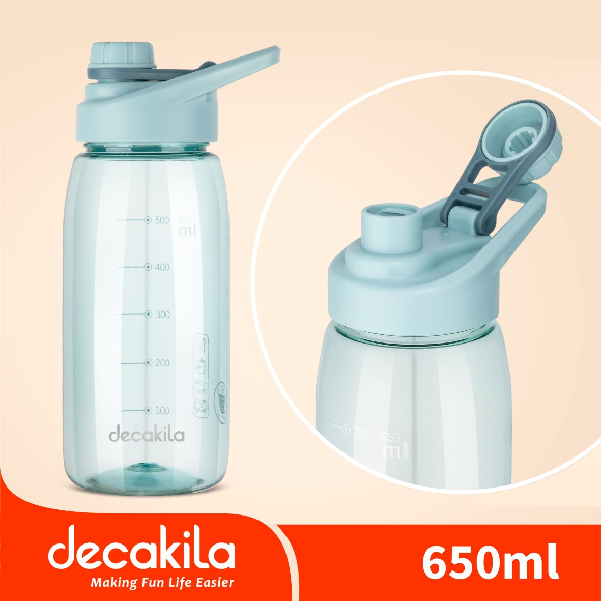 ដបទឹកជ័រ 650ml Decakila KMTT025L