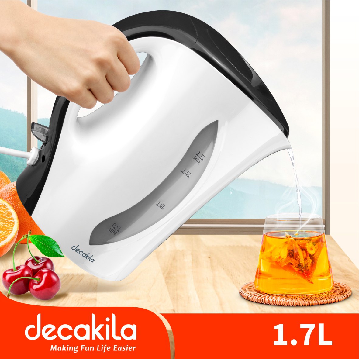 កំសៀវដាំទឹកអគ្គិសនី 1.7L Decakila KEKT027W