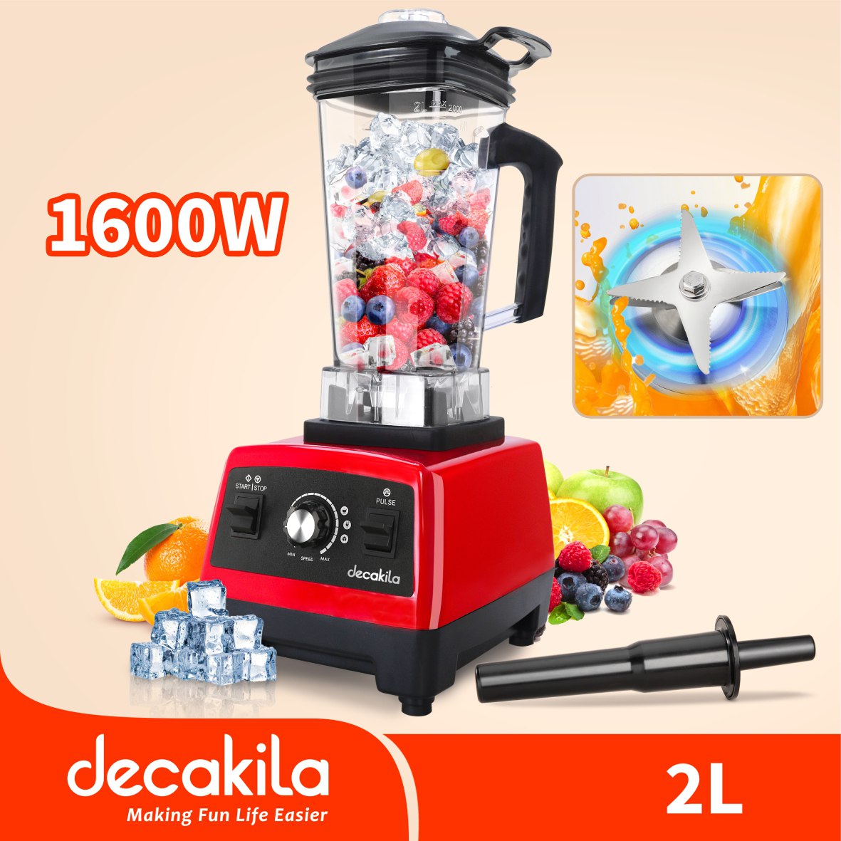 ម៉ាស៊ីនក្រឡុក 2L Decakila KEJB031R