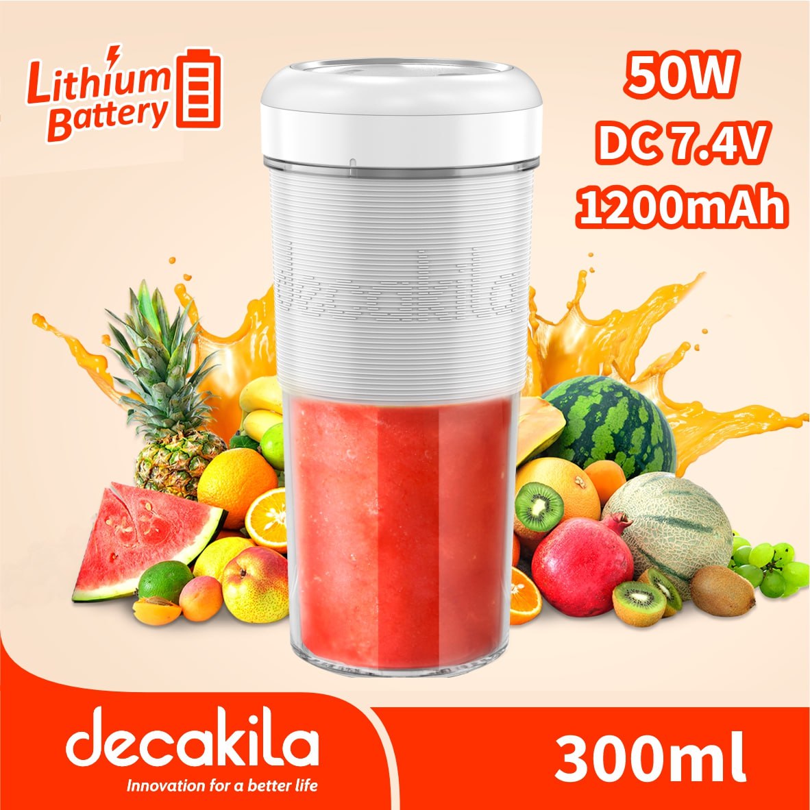 ម៉ាស៊ីនក្រឡុកសាកថ្ម 300ml Decakila KMJB012W