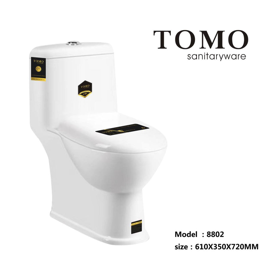 បង្គន់ឈុតធុងទឹកជាប់ TOMO Toilet 8802