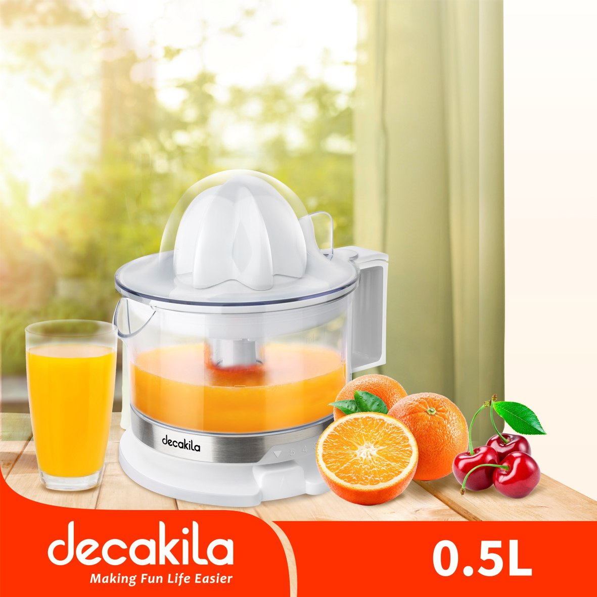 ម៉ាស៊ីនច្របាច់ក្រូច 0.5L Decakila KEJC006W