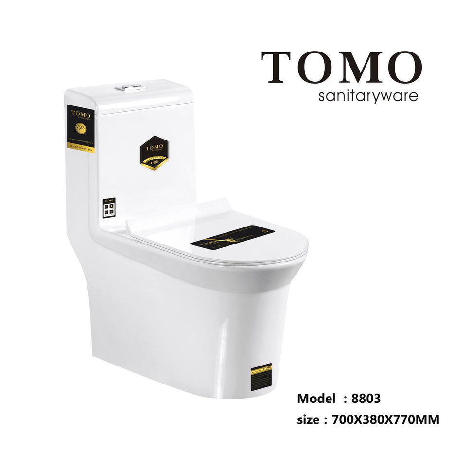 បង្គន់ឈុតធុងទឹកជាប់ TOMO Toilet 8803