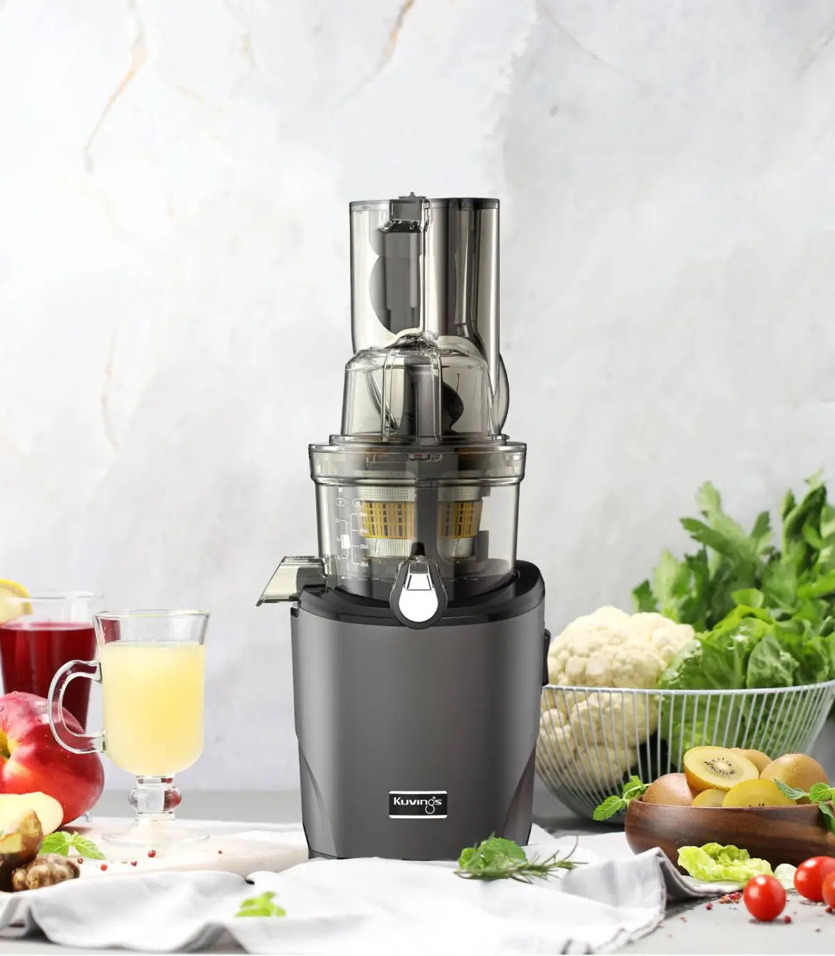 ម៉ាស៊ីនគៀបផ្លែឈើ Kuving Whole Slow Juicer REVO830 Silver