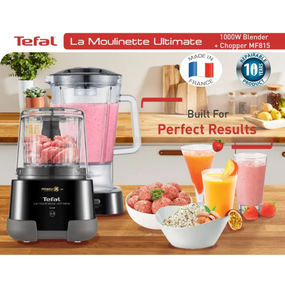 ម៉ាស៊ីនក្រឡុកនិងកិនគ្រឿង Tefal Blender& Food Chooper 1000W MF815