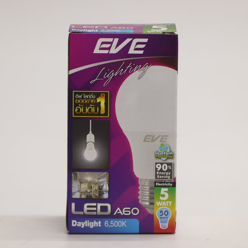 អំពូលប៉េងប៉ុង EVE A60 LED Light Bulb 5W-ពណ៌ស