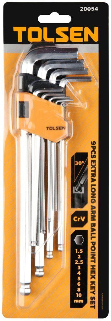 ឈុតសោរតាន់មូល+ជ្រុង TOLSEN 9pcs 20054