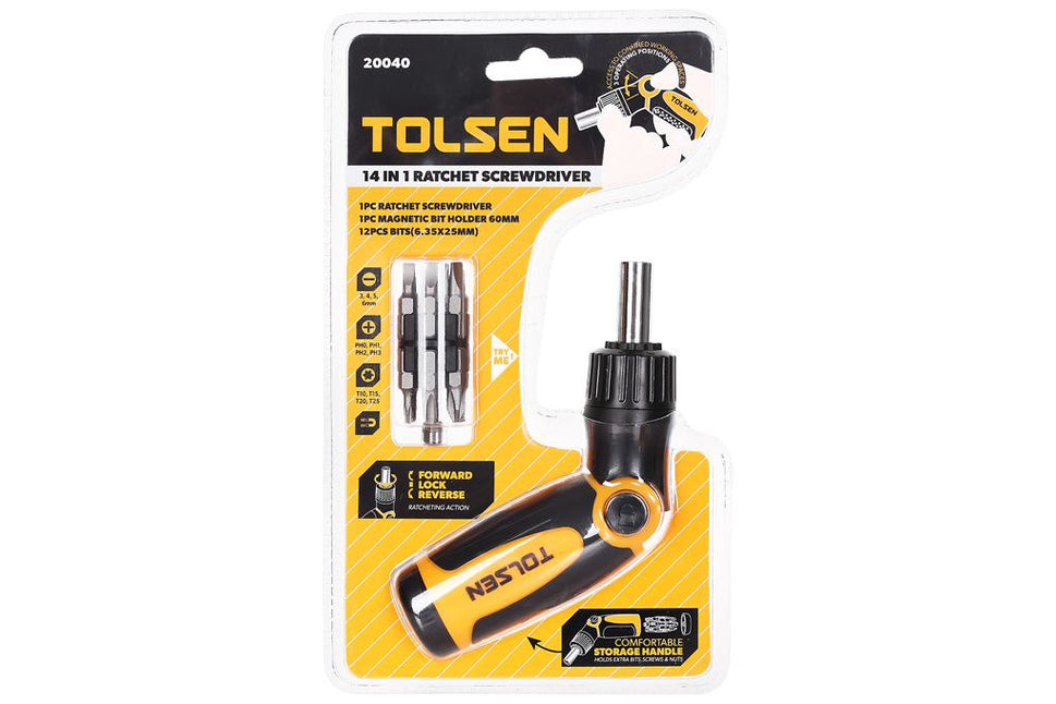 ទុល្វីសអូតូ TOLSEN 14in1 ឈុតដងខ្លីបត់45ដឺក្រ 20040