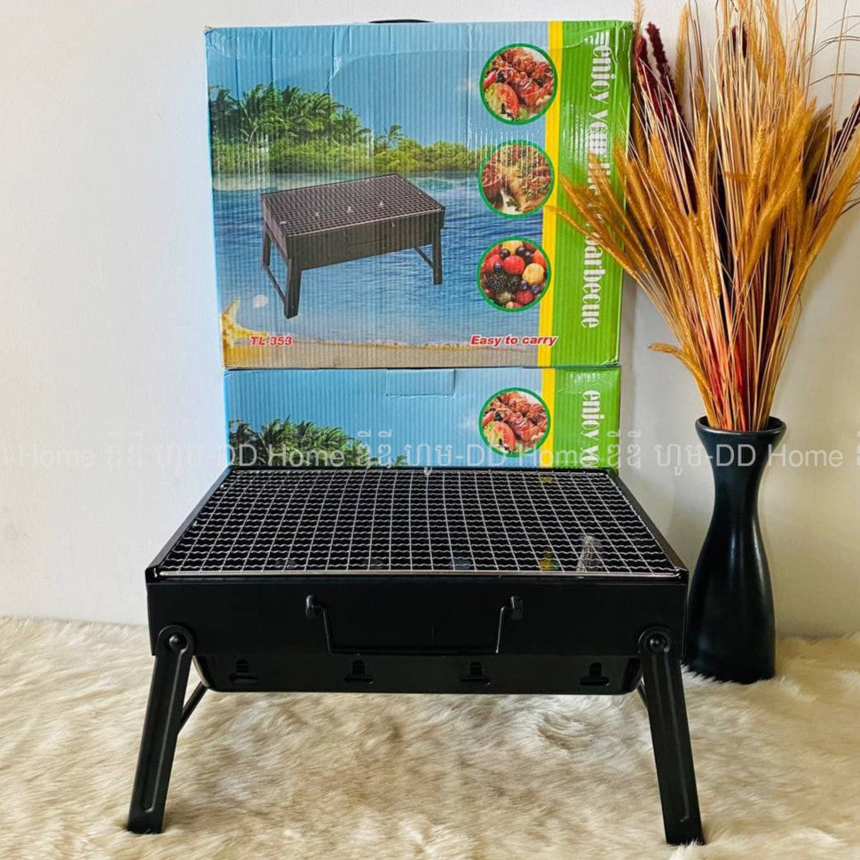 ចង្ក្រានអាំង ប្រើធ្យូង TL353 Portable Outdoor Folding Barbeque Charcoal Grill